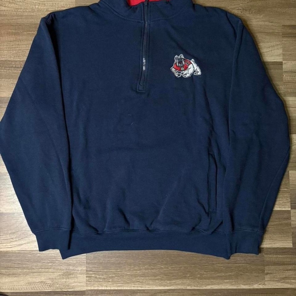 Navy blue vintage‎ 90s retro colosseum quarter-zip MEN SIZE L